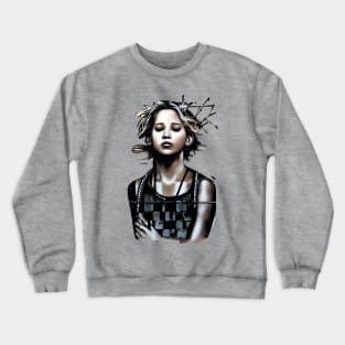 Street Mural Jennifer Lawrence Crewneck Sweatshirt